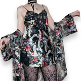 vintage moody floral lace lingerie set (s-m)