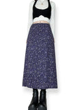 y2k whimsigoth purple floral skirt (s-m)