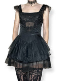vintage goth princess slip dress (s)