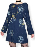 vintage celestial witch mini dress (l)