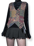 90s tapestry patchwork vest top (m-l)