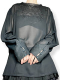 vintage 80s gothic sheer top (os)