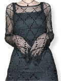 sheer beaded netted top (m)