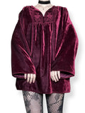 harvest wine velvet babydoll dress / top (os)