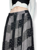 vintage goth patchwork maxi skirt (m-l)