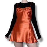pumpkin patch vintage satin slip dress (s)