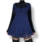 vintage dark whimsigoth babydoll slip dress (s)