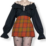 y2k victorian gothic cotton peasant blouse (l)