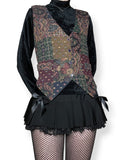 90s tapestry patchwork vest top (m-l)