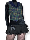 vintage 90s plaid vest top (m)