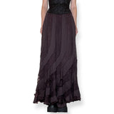vintage dark whimsigoth lace maxi skirt (m-l)