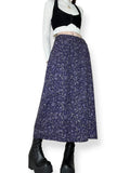y2k whimsigoth purple floral skirt (s-m)