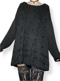 vintage oversized goth beaded sweater (2X)