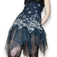dark fairy asymmetrical floral dress (s-m)