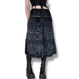 dark arts shimmery y2k midi skirt (m)