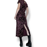 90s berry pie witch velvet maxi dress (l)
