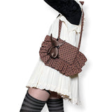 mocha latte frilly tote
