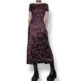 90s berry pie witch velvet maxi dress (l)