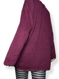 vintage berry goth oversized grandma sweater (m-l)