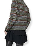 vintage fall forest cardigan sweater (m)