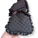 gloomy puffy quilted tote bag