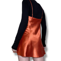 pumpkin patch vintage satin slip dress (s)