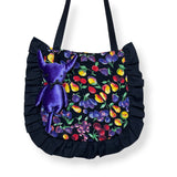 fruit jam quilted frilly tote