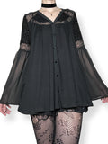 whimsigoth bell sleeve babydoll dress/ top (s-m)