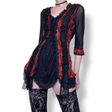 y2k vampy micro mini dress / tunic top (m-l)