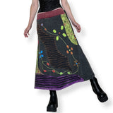 y2k whimsical patchwork maxi skirt (m)