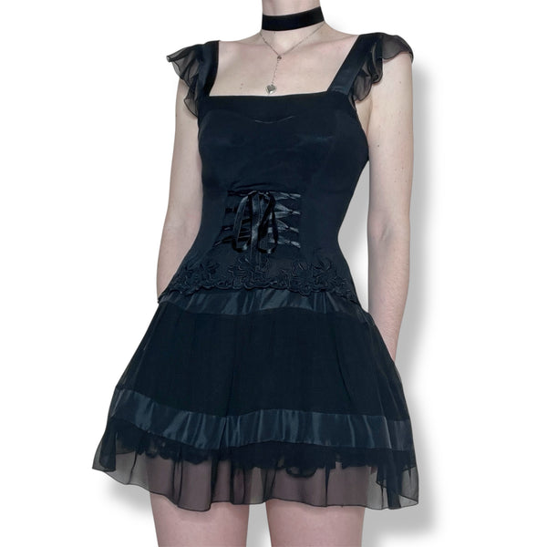 goth corset laced bustier (36B)