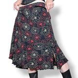 vintage vampy floral midi skirt (l)