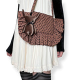 mocha latte frilly tote