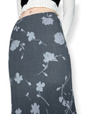 vintage gloomy floral midi skirt (s)