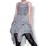 y2k whimsigoth layered dress (s-m)
