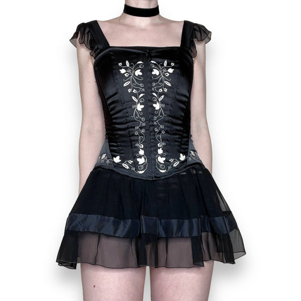y2k victorian gothic corset top (m)