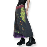 y2k whimsical patchwork maxi skirt (m)