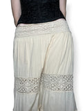 vanilla cream high low maxi skirt (m-l)