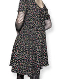 90s grunge floral babydoll dress (m)
