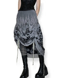 y2k silver whimsigoth adjustable skirt (os)