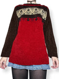 vintage cozy autumn chenille sweater (m)