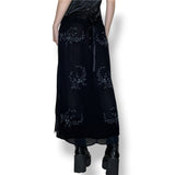 vintage gothic wreath layered maxi skirt (s-m)