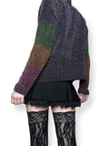 starlight colorblock mock neck sweater (m-l)