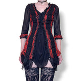 y2k vampy micro mini dress / tunic top (m-l)