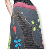 y2k whimsical patchwork maxi skirt (m)