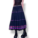vintage anna konya gothic prairie skirt (s-m)