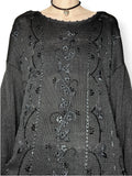 vintage oversized goth beaded sweater (2X)