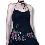 evil pixie y2k silk ruffle dress (s)