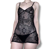 whimsigoth lace slip dress (s)