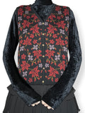 vintage autumn foliage sweater vest (m)
